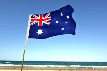 Foto auf Glas Die Nationalflagge von Australien © Rafael Ben-Ari