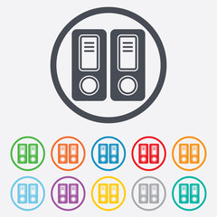 Document folder sign. Accounting binder symbol.