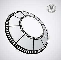 Fototapeta premium film strip round - abstract background