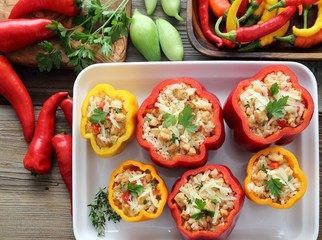 Stuffed paprika.