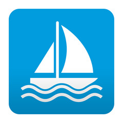 Etiqueta tipo app simbolo velero