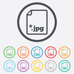 File JPG sign icon. Download image file.