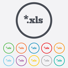 Obraz premium Excel file document icon. Download xls button.