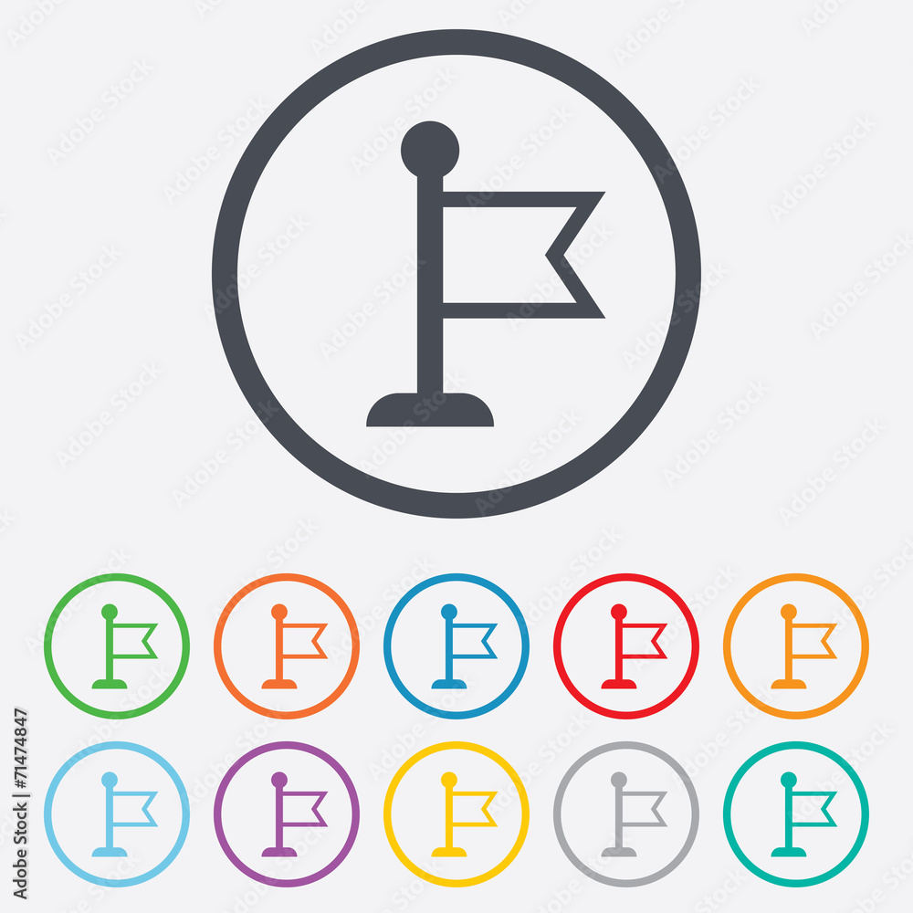 Poster flag pointer sign icon. marker symbol.