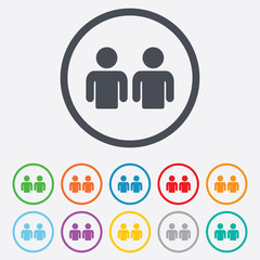 Friends sign icon. Social media symbol.