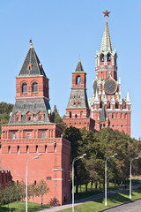 Fototapeta na wymiar Moscow. Kremlin. Konstantino-Eleninskaya, Nabatnaya, Tsarskaya a
