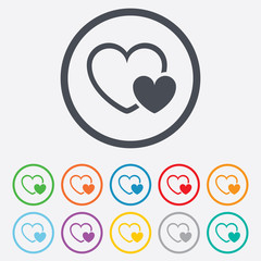 Hearts sign icon. Love symbol.