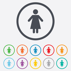 Female sign icon. Woman human symbol.