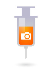 Syringe with a photo camera