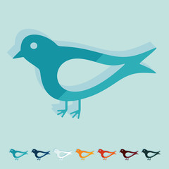 Flat design: bird