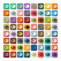 Fototapeta premium Flat design: sheep
