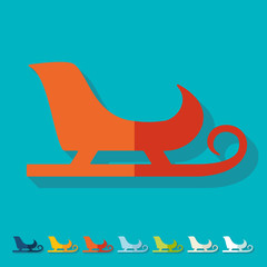 Flat design: sledge