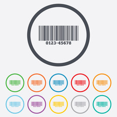 Bar code sign icon. Scan code symbol.