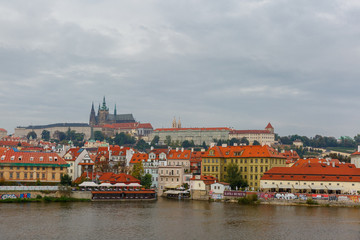 Naklejka na ściany i meble Prague Castle and the Little Quarter, Czech Republic