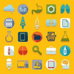 Set of medical flat icons