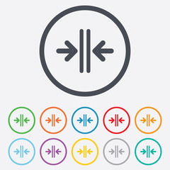 Close the door sign icon. Control in the elevator