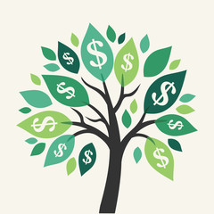Vector money tree - symbol of successful business - 71478892