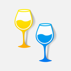 realistic design element: wineglass