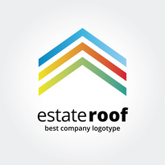 Abstract house logo icon concept isolated on white background