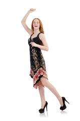 Woman in fashion clothing concept