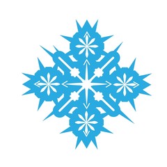 Delicate digital blue snowflake design