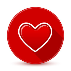 Red heart icon with long shadow