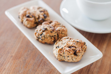 Coffee break with healthy cookies