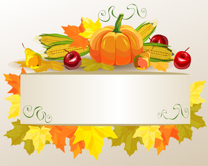 Thanksgiving celebration banner . Vector