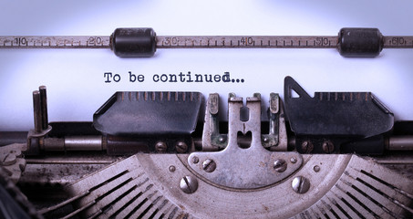 Vintage inscription made by old typewriter