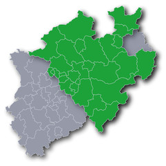 Karte NRW und Westfalen