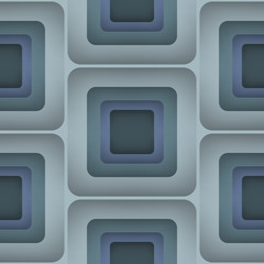 3D Squares, Vector Seamless Pattern.