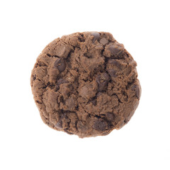 chocolate chip cookie isolated on white