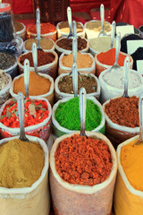 Assortment of powder spices