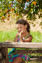 young girl reading