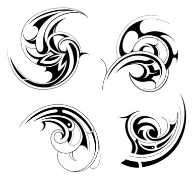 Various styles tattoo shapes