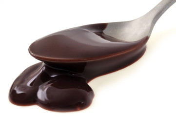 Cuillère de crème chocolat