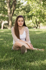 Calm Teen Sitting