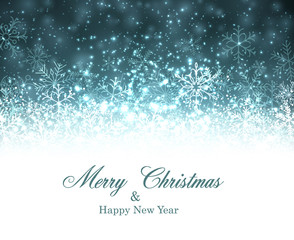 Christmas blue abstract background.