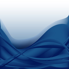 Colorful waves isolated abstract background blue winter