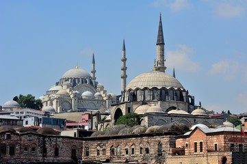 Fototapeta na wymiar Rustem Pasha and Suleymaniye Mosque