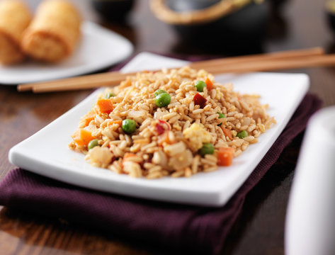 plate of chinese fried rice