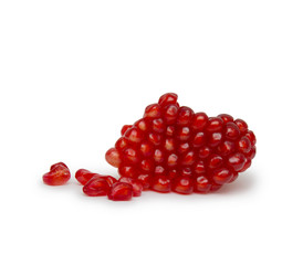 Ripe pomegranate fruit isolated on white background cutout