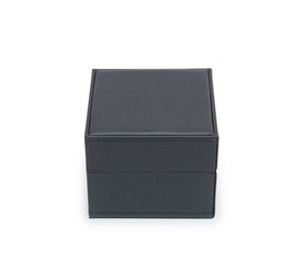black gift box isolated on white