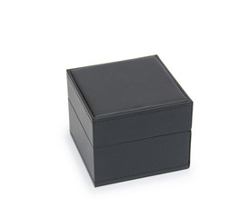 black gift box isolated on white