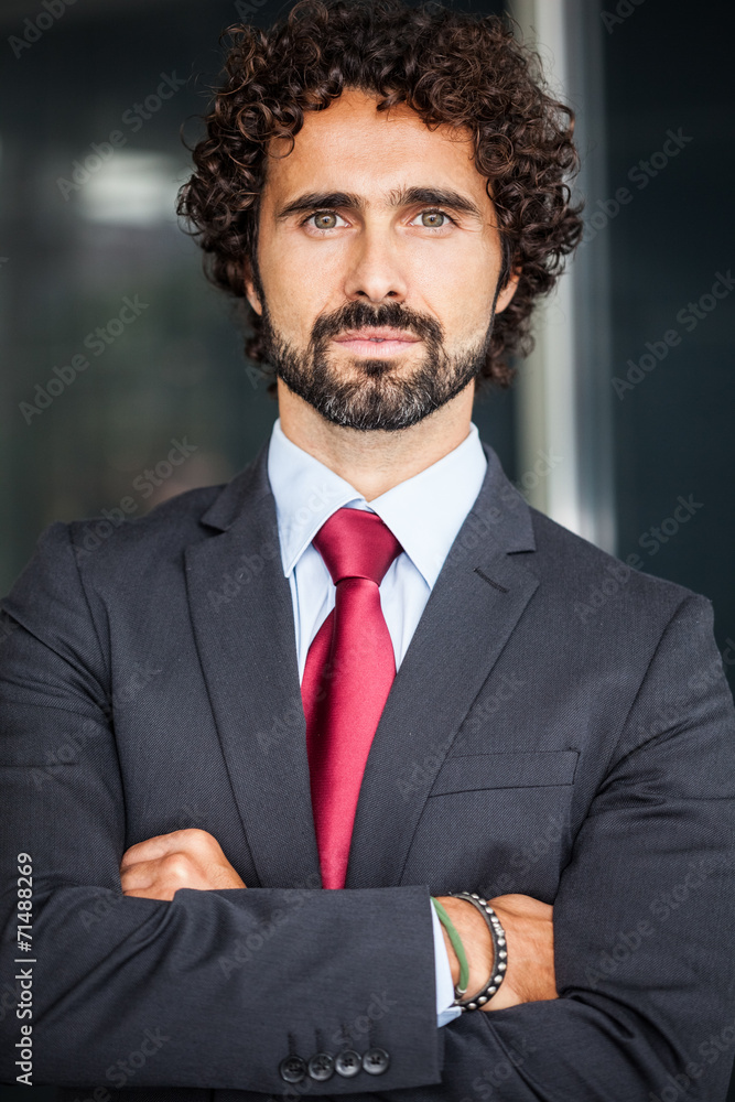 Wall mural Handsome business man portrait