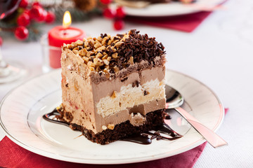 Piece of meringue cake