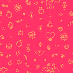 vector illustration of seamless Love pattern