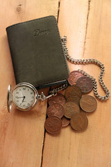 pocket watch with travel diary