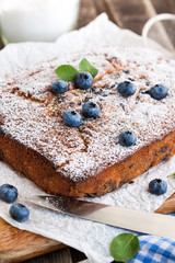 Homemade blueberry cake