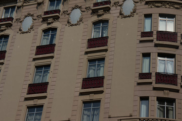 Modernist building outdoors in Barcelona street